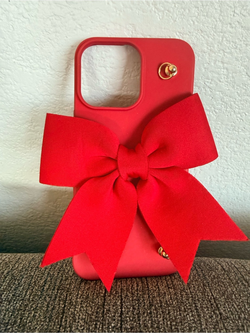 heyday Red Bow Accent Phone Case for Cell Phones 16 ProMax